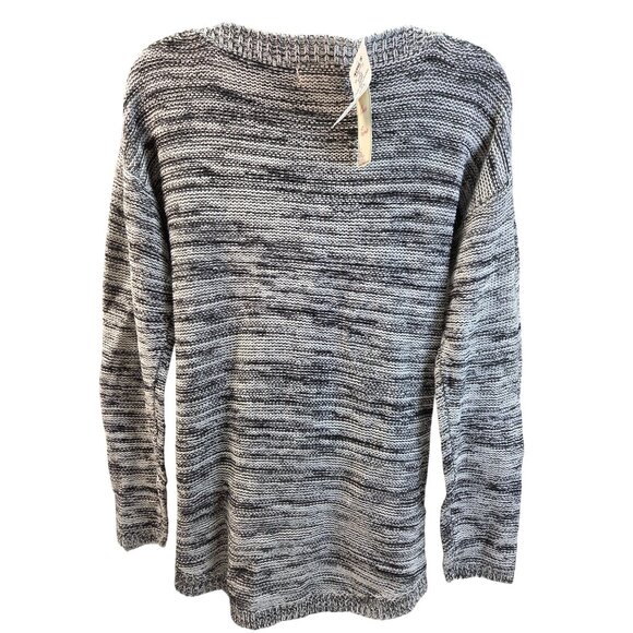 Sweater Its Our Time Black & Cream Knit Long Sleeve Womens Medium New - Picture 4 of 9